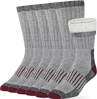 Alvada Warm Thermal Wool Socks for Winter Moisture Wicking and Breathable Cozy Boot Socks