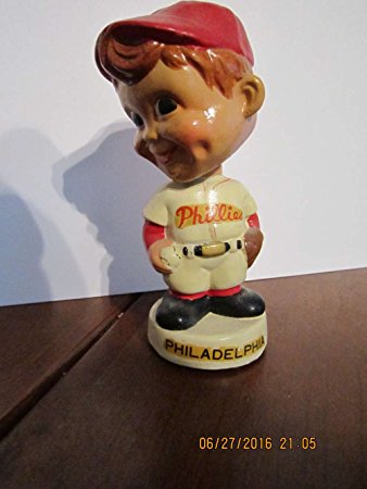 1961 Mini Nodder Bobblehead Philadelphia Phillies smile head crooked