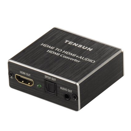 Tensun HDMI to HDMIOptical TOSLINK SPDIF with 35mm Stereo Audio Extractor Converter Splitter Adapter 4K x 2K
