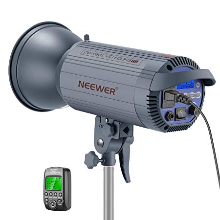 Neewer 600W TTL HSS 1/8000s GN86 Studio Strobe Flash Light Monolight with 2.4G Wireless Trigger for Canon DSLR Cameras,Recycle 0.6 Sec, Bowens Mount for Indoor Studio Portrait Photography(VC 600HS)