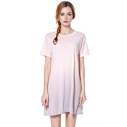 UINSTONE Women Dress #T-shirt Dress #Tunic Dress #Swing Dress #Loose Dress  with short Sleeve #Tie-Dye Style