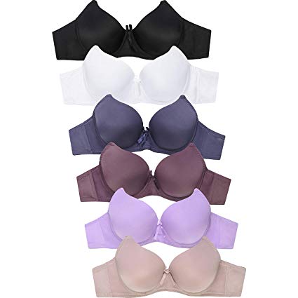 Pack of 6 Women Basic Plain Solid Bras - 4235