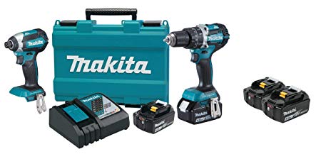 Makita XT269M 18V LXT Lithium-Ion Brushless Cordless 2-Pc. Combo Kit (4.0Ah) & Makita BL1850B-2 18V LXT Lithium-Ion 5.0Ah Battery Twin Pack