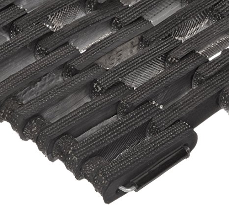 Durable Corporation 108 Recycled Tire-Link Anti-Fatigue Mat, for Wet Areas, Straight Weave, 24" Width x 36" Length x 5/8" Thickness, Black