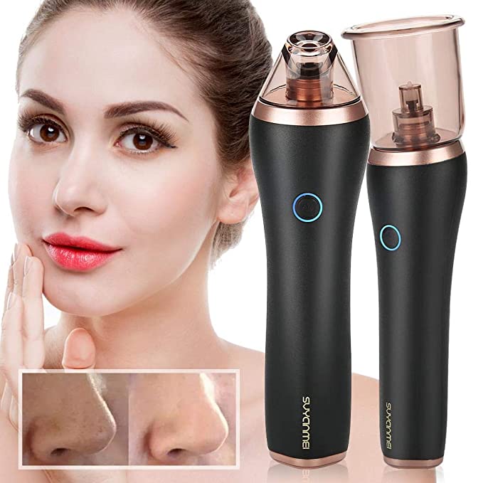 Electric Blackhead Remover 4 Function Probe Vacuum Cupping Cleansing Instrument(Black)