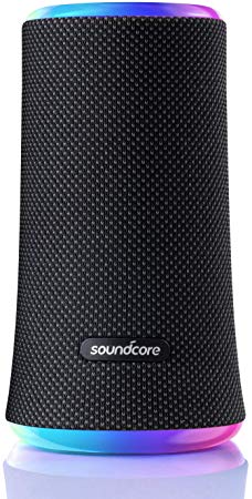 Anker Soundcore Flare 2 Bluetooth Speaker, with IPX7 Waterproof Protection and 360° Sound for Backyard and Beach Party, 20W Wireless Speaker with PartyCast, EQ Adjustment, and 12-Hour Playtime