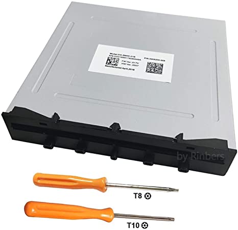 Rinbers Philips Lite-on DG-6M5S Blu-ray Disc DVD Drive Replacement for Microsoft Xbox One S Slim Console with T8 T10 Opening Tool