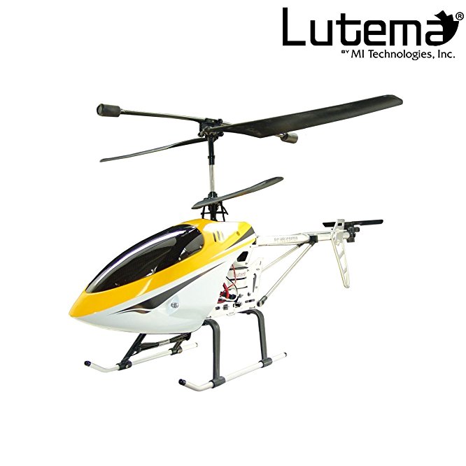 Lutema 3.5CH Remote Control Helicopter, Yellow, Large