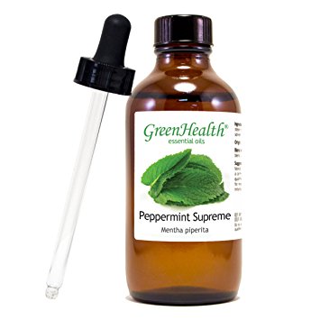 Peppermint 100% Pure Essential Oil 4oz w/glass dropper - GreenHealth