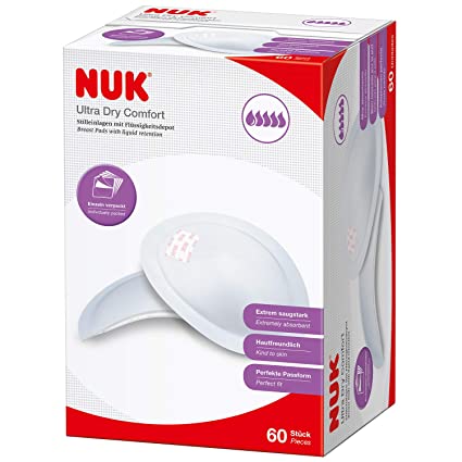 NUK Ultra Dry Comfort Stilleinlagen (extrem saugstark, ideale Passform, hautfreundlich) 60er Packung