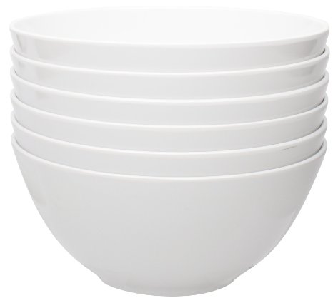 Zak Designs Ella Individual Bowls, Egg White, Set of 6