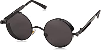 Hippie Retro Sunglasses Round Reflective Polarized Glasses Small Metal Frame