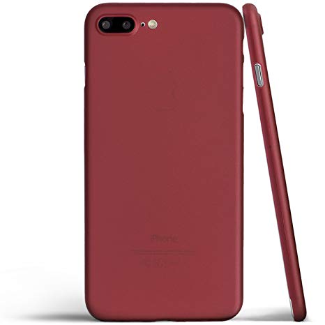 totallee iPhone 8 Plus Case, Thinnest Cover Premium Ultra Thin Light Slim Minimal Anti-Scratch Protective - for Apple iPhone 8 Plus The Scarf (Burgundy Red)