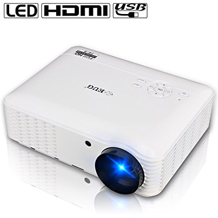 EUG 99S HD Video Projectors 3500 Lumen 1280800 Native Resolution LED LCD Beamer 1080p Support 150" Big Screen for Home Cinema,Party,Games,Streaming Movie from USB Flash stick (HDMI Cord included)