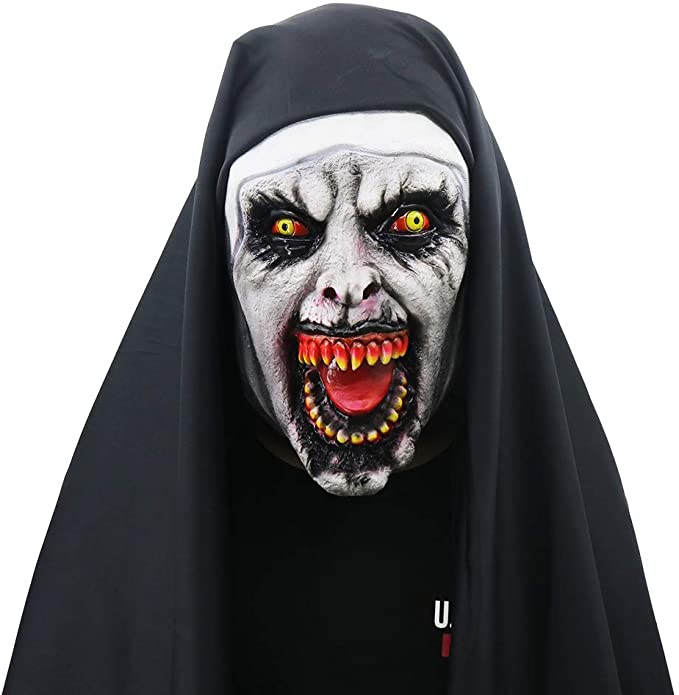 Halloween Mask Horror Scary Full Head mask Cosplay Costume Mask Black