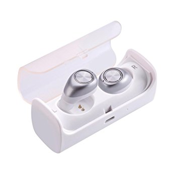 HARRYSTORE Mini Twins Wireless Bluetooth 4.2 Stereo Headset In-Ear Earphones Earbuds (Silver)