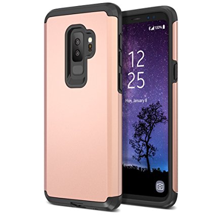 Trianium Protanium Galaxy S9 Plus Case with GXD Impact Gel Cushion and Reinforced Hard Bumper Frame [Premium Protection] Heavy Duty Covers For Samsung Galaxy S 9 Plus (2018) Phone - Rose Gold