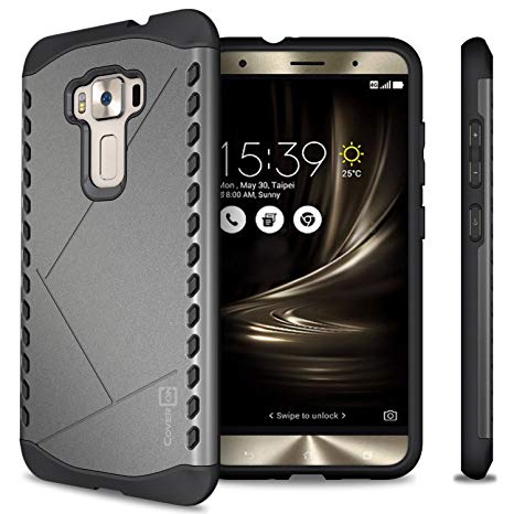 Asus Zenfone 3 Case (5.5") ZE552KL, CoverON [Paladin Series] Slim Fit Hard Protective Modern Style Phone Case for Asus Zenfone 3 (5.5") - Gunmetal Grey