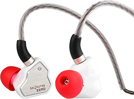 Linsoul 7Hz Salnotes Zero HiFi 10mm Dynamic Driver in-Ear Earphone IEM with Metal Composite Diaphragm Stainless Steel Faceplate Detachable 2Pin OFC Cable (White, 7HZ Zero)