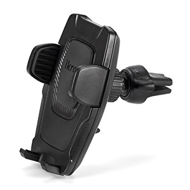 iKross Auto Lock Universal Air Vent Car Mount Phone Holder Cradle for iPhone X, 8, 8 Plus, 7, 6, 6S, Samsung Galaxy S8, S7, S7, Motorola, Google, LG, Huawei Smartphone and More – Black