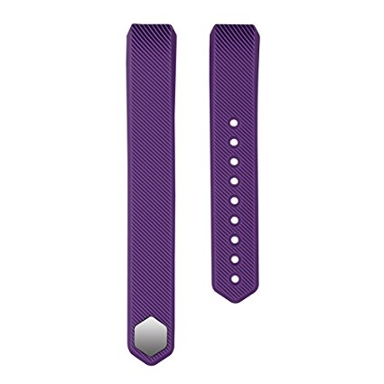 For Fitbit Alta Bands, Wearlizer Silicone Smart Watch Replacement Strap Bracelet for Fitbit Alta - Plum Large