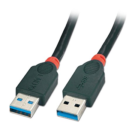 LINDY 2m USB 3.0 Cable - Type A Male to A Male, Black