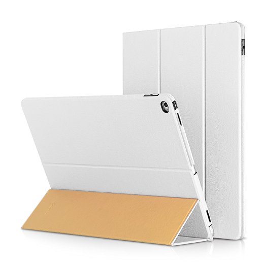 iPad Pro Case 12.9 inch, Cambond Slim Fit Auto Wake / Sleep Protective Durable Premium PU Leather Stand Tablet Case Cover Only for Apple iPad Pro 12.9 inch Release on 2015, not for 9.7 inch (White)