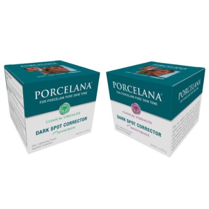 Porcelana Skin Lightening Night Cream & Fade Dark Spots Treatment Skin Lightening Day Cream 3oz, 2 pack