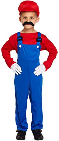 Super Workman Fancy Dress Costume, Red - Large (10-12)