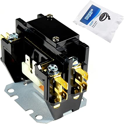 HQRP Single Pole / 1 Pole 30 Amp Condenser Contactor Compatible with Carrier Payne Bryant HN51KC024, Trane C147094P02 Replacement, UL Listed