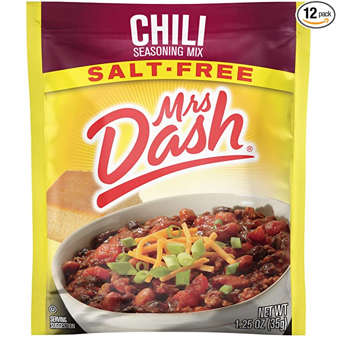 Dash Salt-Free Seasoning Mix, Chili, 1.25 Ounce (Pack of 12)