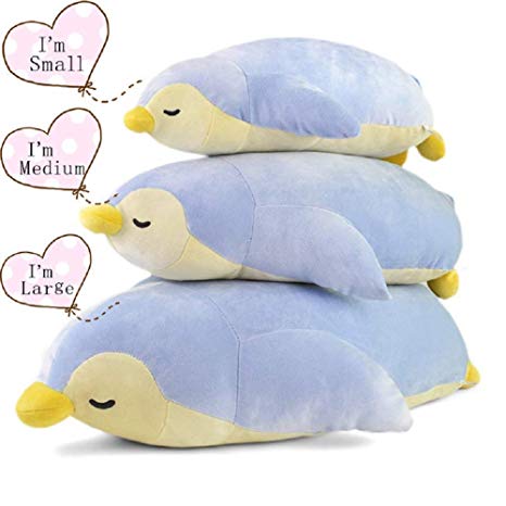 sunyou Cute Penguin Soft Plush Pillow - Animal Stuffed Toy 19.7x11.9x7.1 inch for Kids/Couples/Friends On Thanksgiving Christmas