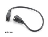 CablesOnline 9in USB Micro-B Male Right Angle Up Position to Female Extension Cable AD-U44