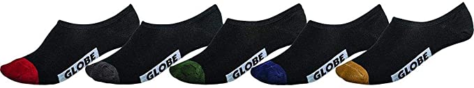 Globe Assorted Dip Invisible Pack Of 5 Ankle Socks (Default , Black)