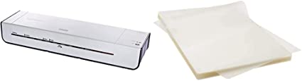 AmazonBasics 12-Inch Thermal Laminator Machine & Letter Size Sheets Laminating Pouches 9 x 11.5in, 100-pack