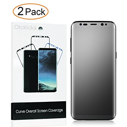 [2-Pack] Galaxy S8 Screen Protector, Hoperain [Anti-scratch][Easy to Install][Touch Agile] Full Coverage Not Tempered Glass Film Screen Protector for Samsung Galaxy S8