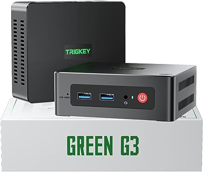 TRIGKEY Mini Computer Intel 11th Generation N5095(Up Tp 2.9GHz) 8G DDR4(Max 2933MHz) 128G M.2 SATA SSD(500MB/S) Micro Computer, Green G3 Micro PC W11 Pro, Dual 4K@Hz HDMI, WiFi 5, BT4.2,RJ45,