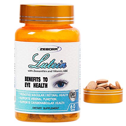 Lutein with Zeaxanthin and Eye Vitamin A&E for Vision and Eyes Health Supplements, Promotes Retinal and Macular Health, Gluten and Dairy Free, Non-GMO, More Efficient Than Softgel Capsule