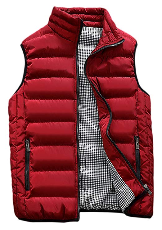HOW'ON Men's Outdoor Casual Classic Quilted Vest