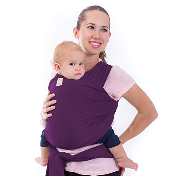 Baby Wrap Carrier All-in-1 Stretchy Baby Wraps - Baby Sling - Infant Carrier - Babys Wrap - Hands Free Babies Carrier Wraps - Baby Shower Gift (Royal Purple)