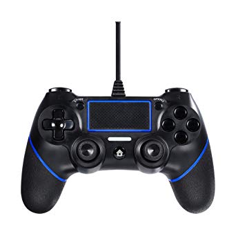 Molyhood Wired Controller for PlayStation 4/PS4 Slim/PS4 Pro Doubleshock 4 Cable Length 5ft