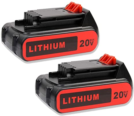 2PACK Upgraded to 3.0Ah 20 Volt LBXR20 Battery Replace for Black and Decker 20V Lithium Battery Max LB20 LBX20 LST220 LBXR2020-OPE LBXR20B-2 LB2X4020 Battery