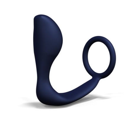 Lynk Pleasure Products Anal Orgasm Performance & Erection Enhancing Cock Ring and Anal Plug Combo - Pure Silicone - Navy Blue Fantasy Sex Toy