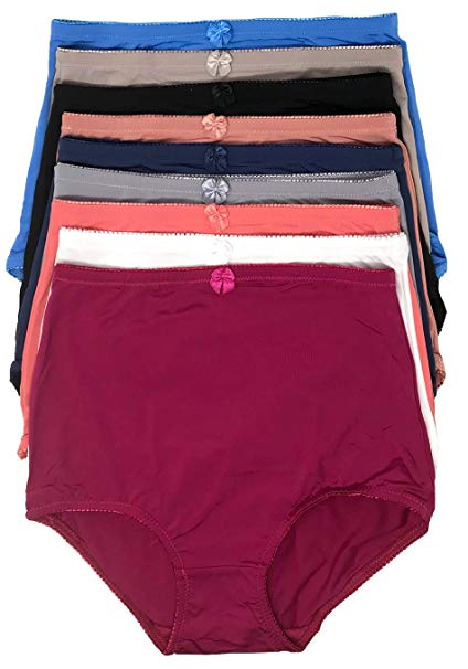 Peachy Panty Women's 6 Pack High Waist Cool Feel Brief Underwear Panties S-5xl