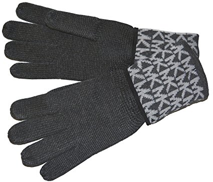 Michael Kors Women's Gloves MK Logo Knit Cuffed Gloves