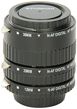 Polaroid Auto Focus DG Macro Extension Tube Set (12mm, 20mm, 36mm) For Nikon Digital SLR Cameras