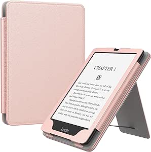 MoKo Case for 6.8" Kindle Paperwhite (11th Generation-2021) and Kindle Paperwhite Signature Edition, Slim PU Shell Cover Case with Auto-Wake/Sleep for Kindle Paperwhite 2021 E-Reader, Rose Gold