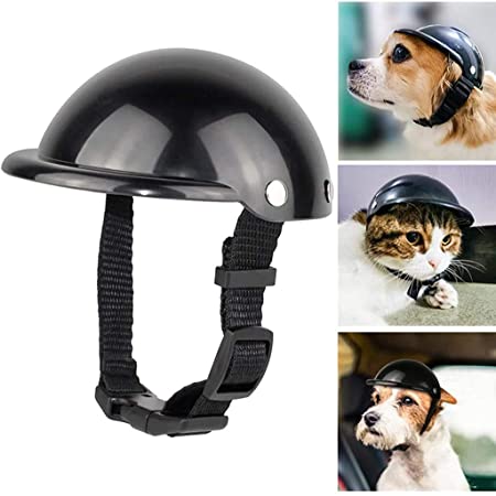 NVTED Pet Helmet, Dog Cat Safety Ridding Cap Motorcycle Bike Hat, Soft Padded Sun Rain Protection