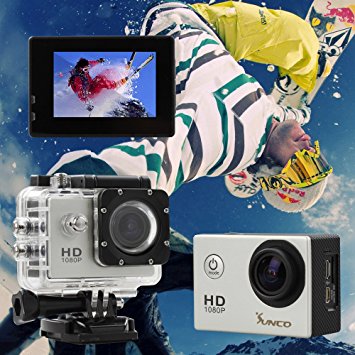 Sunco® DREAM 2 SJ4000 Action Video Full HD 1080p 12MP Waterproof Sports Camera With 1.5 -inch High Definition Screen (Silver)