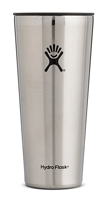 Hydro Flask 32 oz Double Wall Vacuum Insulated Stainless Steel Travel Tumbler Cup with BPA Free Press-In Lid, Stainless